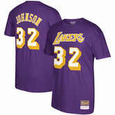 Purple Magic Johnson Los Angeles Lakers Hardwood Classics Name & Number T-Shirt | NBA