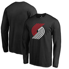 Black Portland Trail Blazers Fresh Primary Logo Long Sleeve T-Shirt | NBA