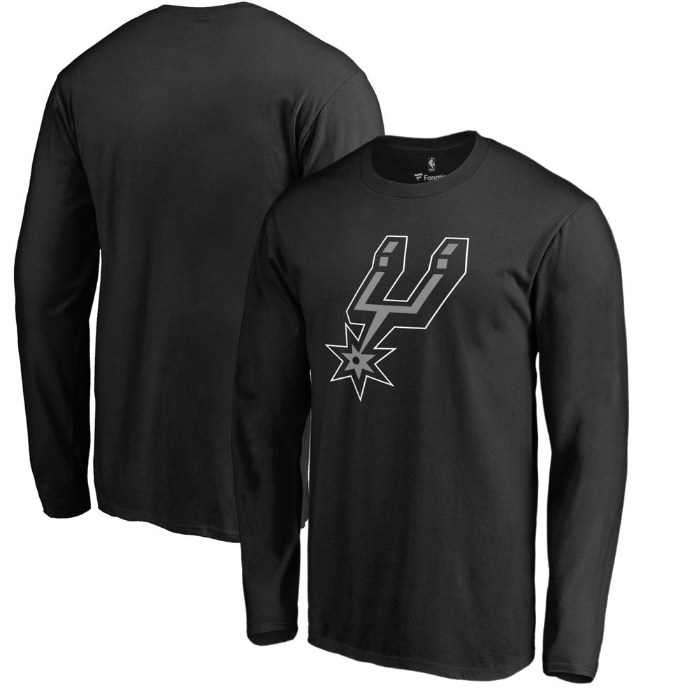 Black San Antonio Spurs 2017 Primary Logo 2 Long Sleeve T-Shirt | NBA