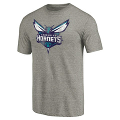 Heather Gray Charlotte Hornets Distressed Team Logo Tri-Blend T-Shirt | NBA