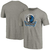 Heather Gray Dallas Mavericks Distressed Team Logo Tri-Blend T-Shirt sale | NBA