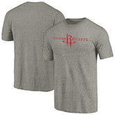 Heather Gray Houston Rockets Distressed Team Logo Tri-Blend T-Shirt | NBA