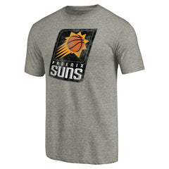 Heather Gray Phoenix Suns Distressed Team Logo Tri-Blend T-Shirt | NBA