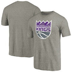 Heather Gray Sacramento Kings Distressed Team Logo Tri-Blend T-Shirt | NBA