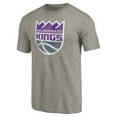 Heather Gray Sacramento Kings Distressed Team Logo Tri-Blend T-Shirt | NBA