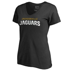 Jacksonville Jaguars Women's Wordmark V-Neck T-Shirt | NFL On sale