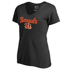 Cincinnati Bengals Women's Freehand V-Neck T-Shirt | NFL Discount