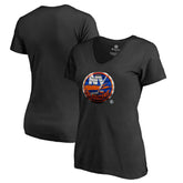 New York Islanders Women's Midnight Mascot V-Neck T-Shirt - NHL T-shirts