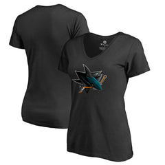 San Jose Sharks Women's Midnight Mascot V-Neck T-Shirt - NHL T-shirts