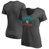 Miami Dolphins Women's Victory Script V-Neck T-Shirt | NFL Discount