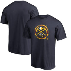 Navy Denver Nuggets Splatter Logo T-Shirt sale | NBA