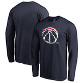 Navy Washington Wizards Splatter Logo Long Sleeve T-Shirt | NBA