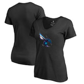 Black Charlotte Hornets Women's Midnight Mascot V-Neck T-Shirt | NBA