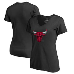 Black Chicago Bulls Women's Midnight Mascot V-Neck T-Shirt sale | NBA