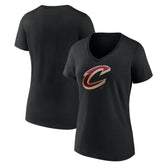 Black Cleveland Cavaliers Women's Midnight Mascot V-Neck T-Shirt sale | NBA