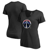 Black Washington Wizards Women's Midnight Mascot V-Neck T-Shirt | NBA