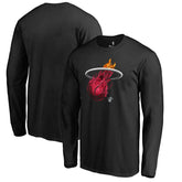 Black Miami Heat Midnight Mascot Long Sleeve T-Shirt | NBA
