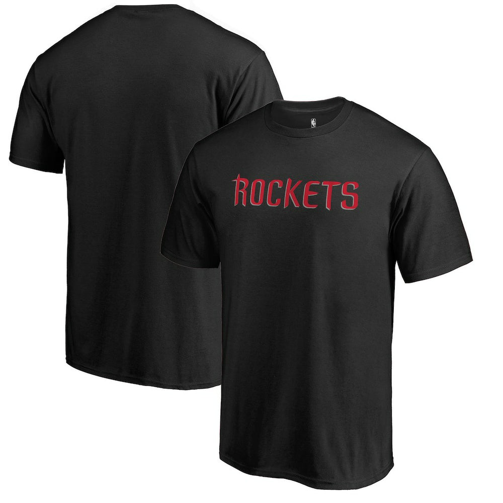 Black Houston Rockets Primary Wordmark T-Shirt | NBA
