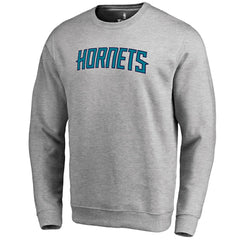 Heathered Gray Charlotte Hornets Wordmark Pullover Sweatshirt | NBA