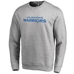 Heathered Gray Golden State Warriors Wordmark Pullover Sweatshirt sale | NBA