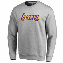 Heathered Gray Los Angeles Lakers Wordmark Pullover Sweatshirt | NBA