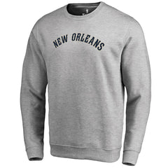 Heathered Gray New Orleans Pelicans Wordmark Pullover Sweatshirt | NBA