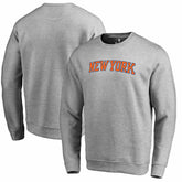 Heathered Gray New York Knicks Wordmark Pullover Sweatshirt | NBA