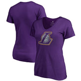 Purple Los Angeles Lakers Women's Static Logo V-Neck T-Shirt | NBA