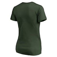 Green Milwaukee Bucks Women's Static Logo V-Neck T-Shirt | NBA
