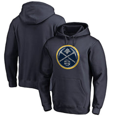 Navy Denver Nuggets Static Logo Pullover Hoodie sale | NBA