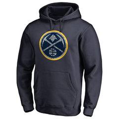Navy Denver Nuggets Static Logo Pullover Hoodie sale | NBA