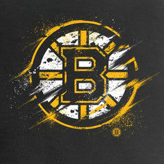 Boston Bruins Women's Splatter Logo V-Neck T-Shirt - NHL T-shirts