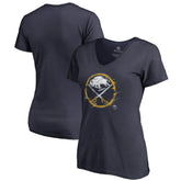 Buffalo Sabres Women's Splatter Logo V-Neck T-Shirt - NHL T-shirts
