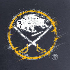 Buffalo Sabres Women's Splatter Logo V-Neck T-Shirt - NHL T-shirts
