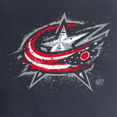 Columbus Blue Jackets Women's Splatter Logo V-Neck T-Shirt - NHL T-shirts
