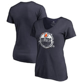 Edmonton Oilers Women's Splatter Logo V-Neck T-Shirt - NHL T-shirts