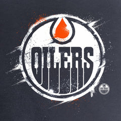 Edmonton Oilers Women's Splatter Logo V-Neck T-Shirt - NHL T-shirts