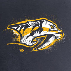 Nashville Predators Women's Splatter Logo V-Neck T-Shirt - NHL T-shirts