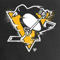 Pittsburgh Penguins Women's Splatter Logo V-Neck T-Shirt - NHL T-shirts