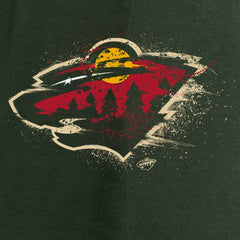 Minnesota Wild Women's Splatter Logo V-Neck Long Sleeve T-Shirt - NHL T-shirts