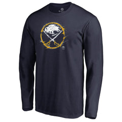 Buffalo Sabres Splatter Logo Long Sleeve T-Shirt - NHL T-shirts