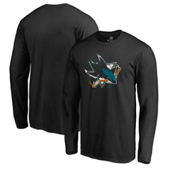 San Jose Sharks Splatter Logo Long Sleeve T-Shirt - NHL T-shirts