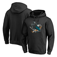 San Jose Sharks Splatter Logo Pullover Hoodie - NHL Hoodies