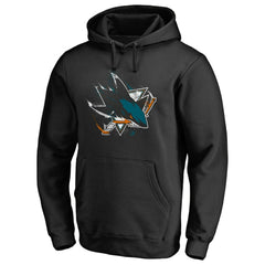 San Jose Sharks Splatter Logo Pullover Hoodie - NHL Hoodies
