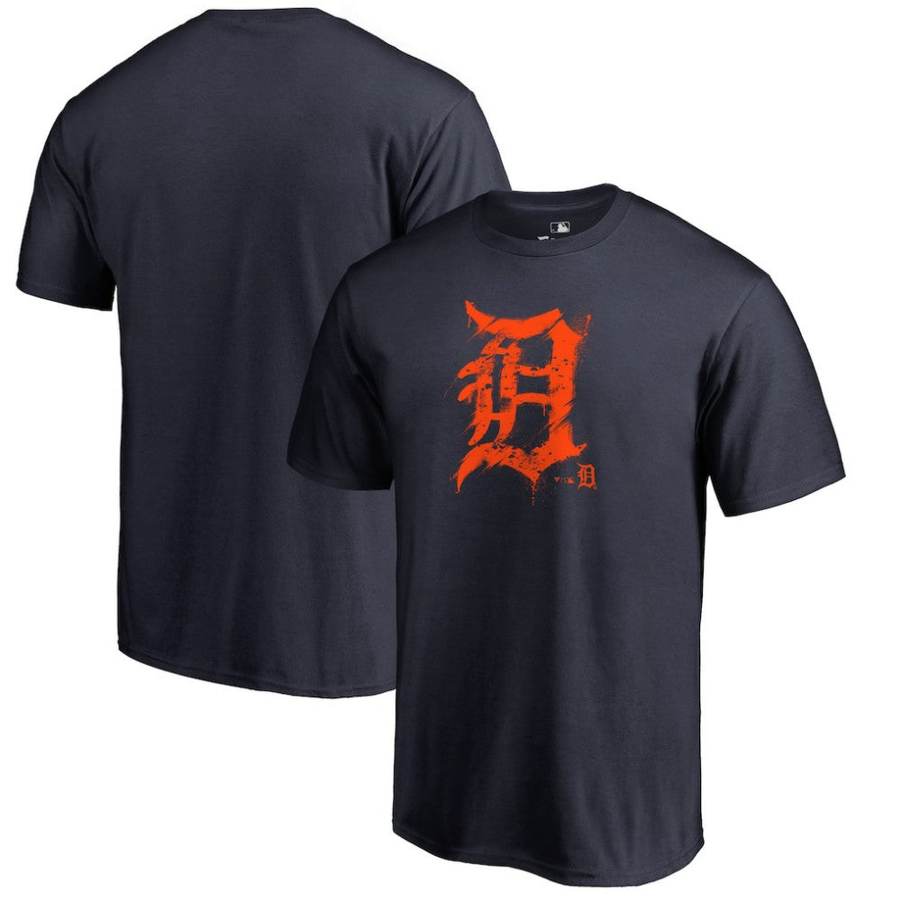 Detroit Tigers Splatter Logo T-Shirt - MLB T-shirts