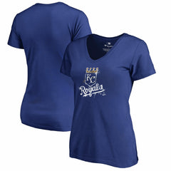 Kansas City Royals Women's Splatter Logo V-Neck T-Shirt - MLB T-shirts