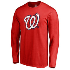 Washington Nationals Splatter Logo Long Sleeve T-Shirt - MLB T-shirts