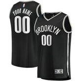 Icon Edition Brooklyn Nets Fast Break Custom Replica Jersey Black | NBA