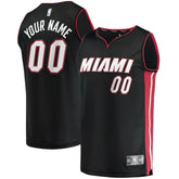 Icon Edition Miami Heat Fast Break Custom Replica Jersey Black | NBA