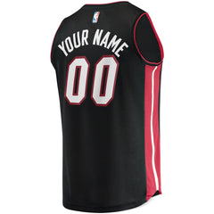 Icon Edition Miami Heat Fast Break Custom Replica Jersey Black | NBA